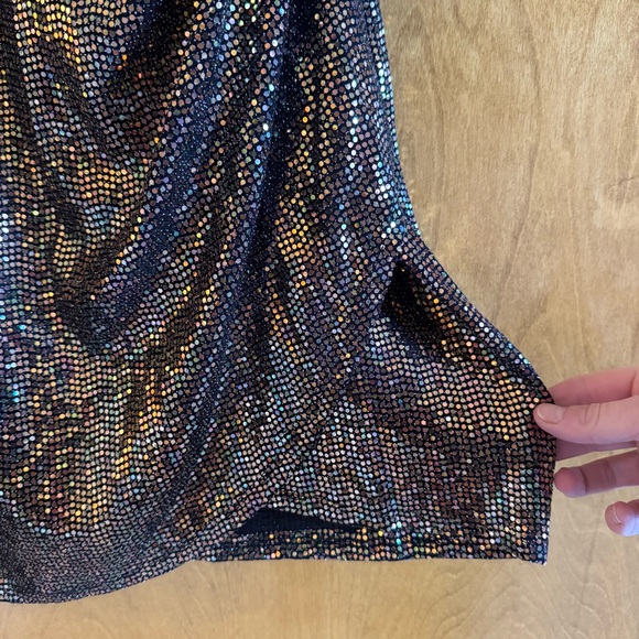 Emerald Sundae Gold / Multicolor Sequin Mini Dress NYE - Picture 4 of 7